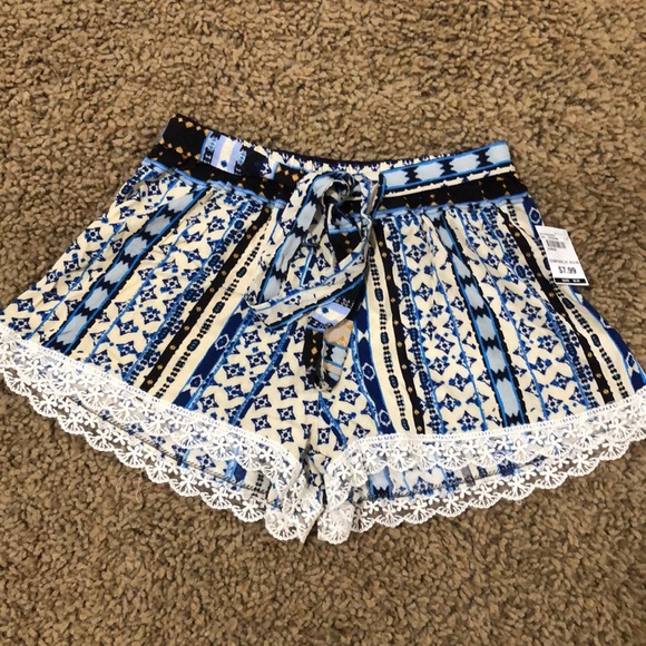 Pants - Bohemian Lace Multi-color Shorts